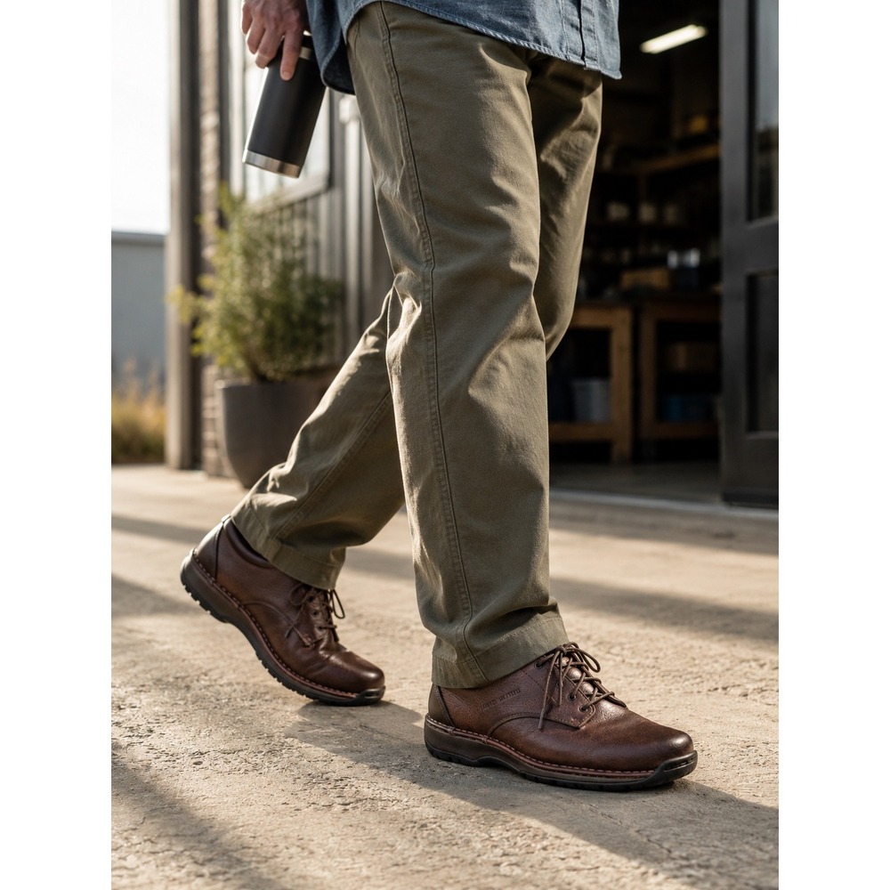 Red Wing 8704 Men's 9.5 E2 Wide Brown Leather Oxford‎ EH Work Shoes ASTM